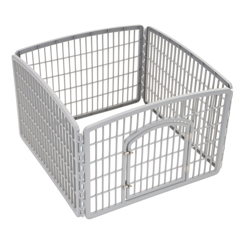 IRIS USA Inc. Plastic Exercise Pet Playpen with Door Grey Reviews Wayfair Canada